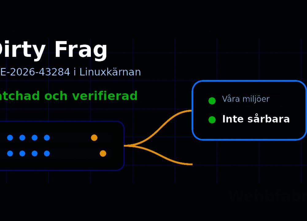 Dirty Frag är patchad hos Webbfabriken
