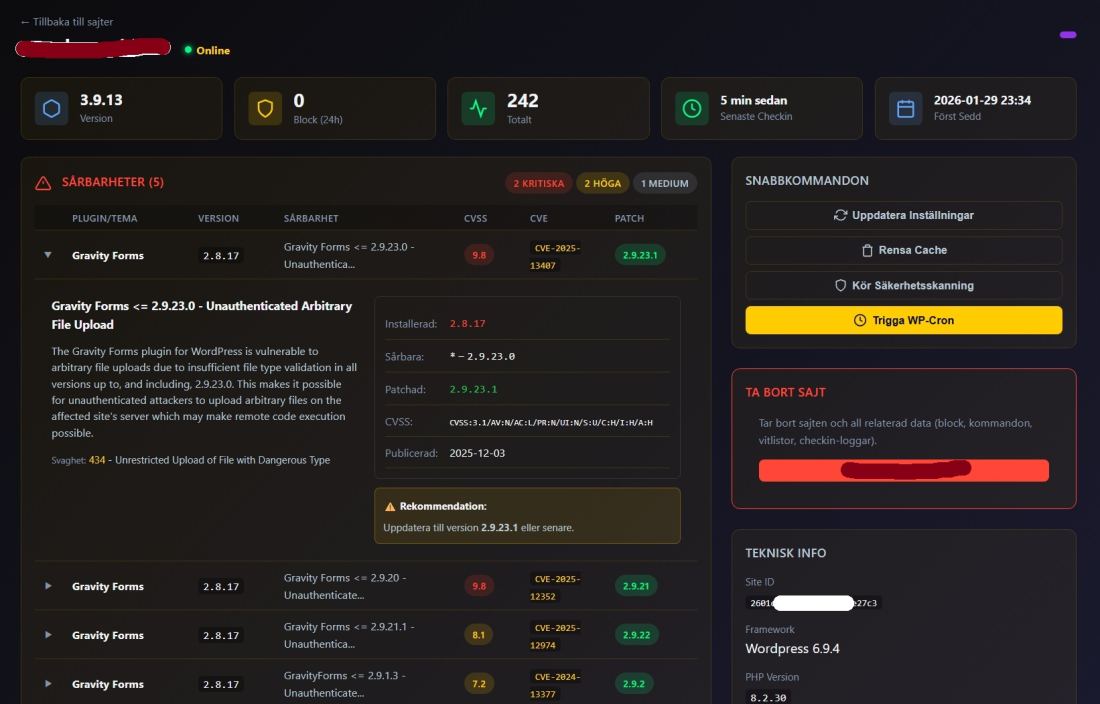 Kontroll- och analysvy