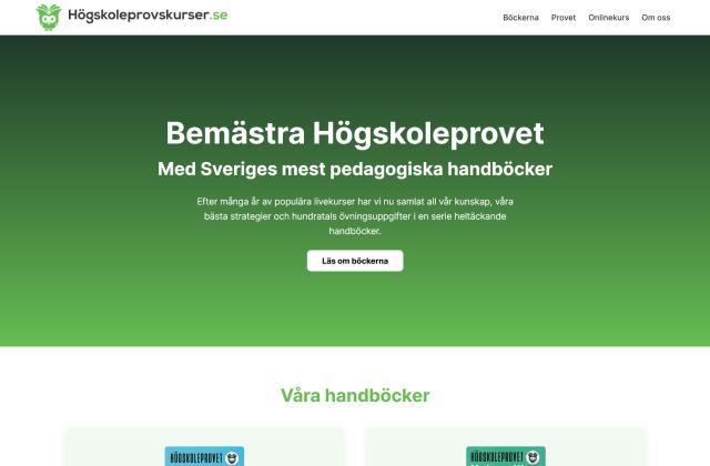 Startsidan för Högskoleprovskurser