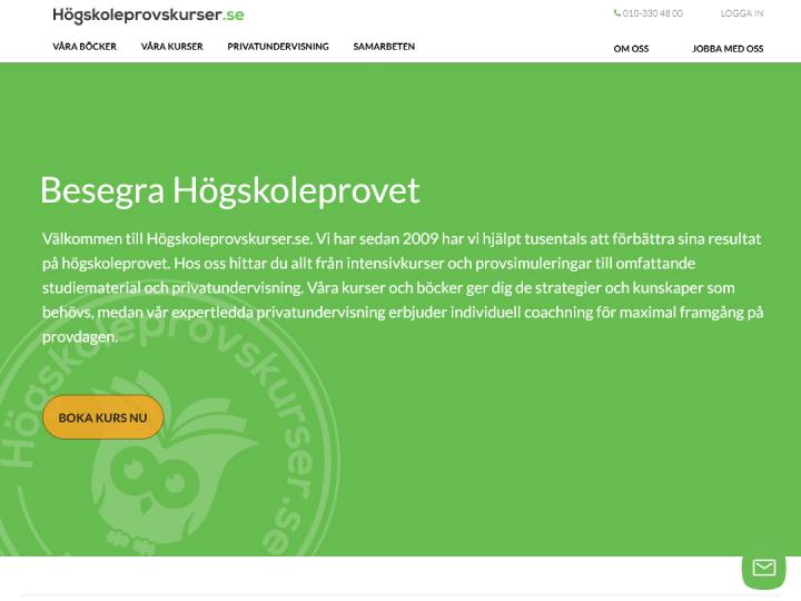 Högskoleprovskurser på surfplatta