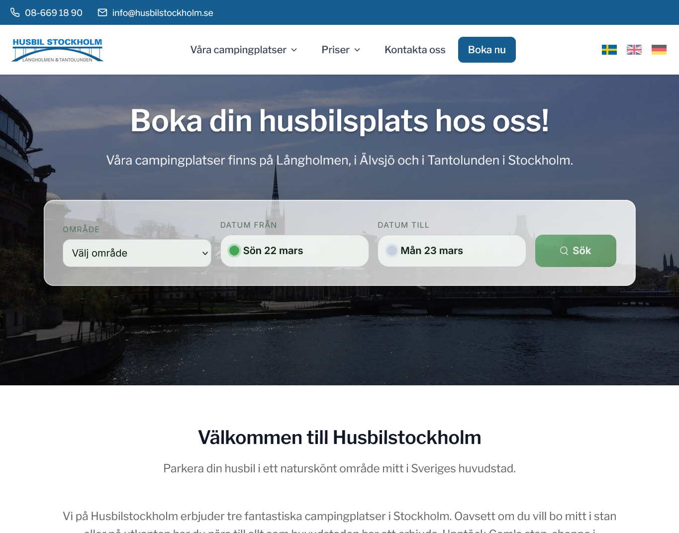 Husbilstockholm - WF Booking