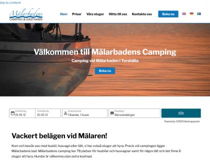 Mälarbadens Camping på surfplatta