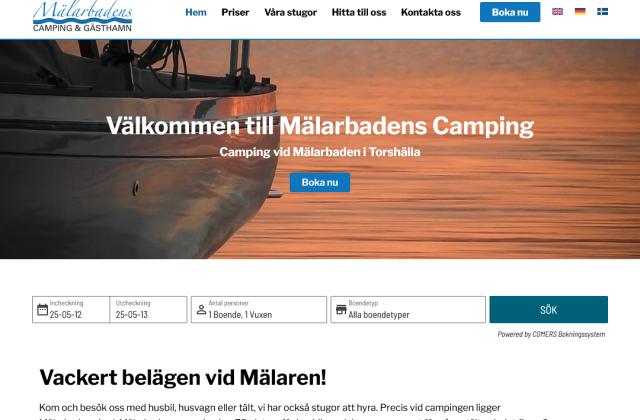 Mälarbadens Camping på surfplatta