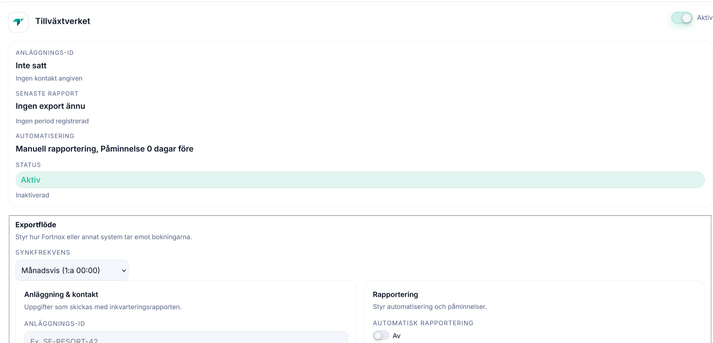 Tillv&auml;xtverket inst&auml;llningar